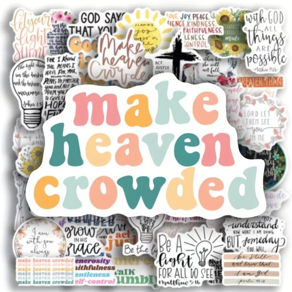 Colorful Inspirational Sticker Set, NEW, 50 pieces - Picture 7 of 7